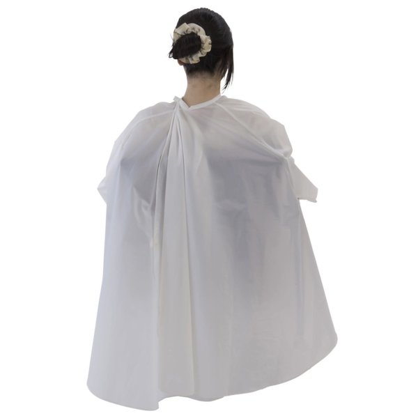 画像3: 袖付カットクロスBasic(防水仕様) ホワイト (3)