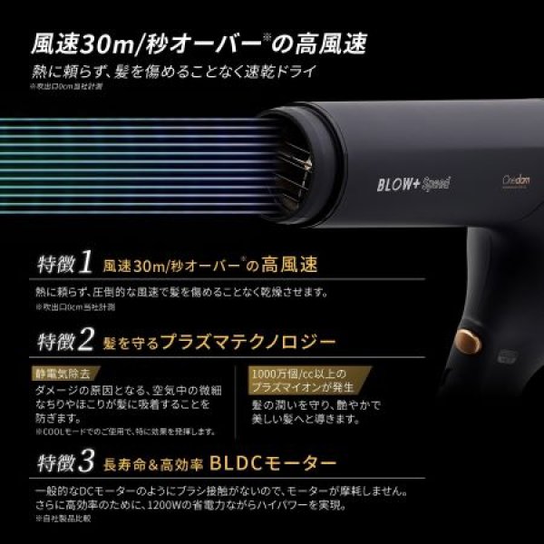 画像4: ワンダム プラズマイオンヘアドライヤーBLOW+Speed ABD-701(1200W) (4)